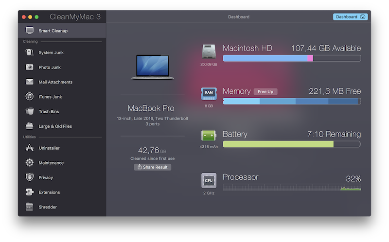 system storage mac clean